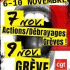 Affiche - Semaine du 6 au 10 novembre 2023 : Ations/Débrayages/Grèves (...)