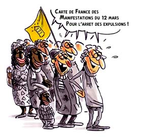 Carte de manifestations du DAL ..