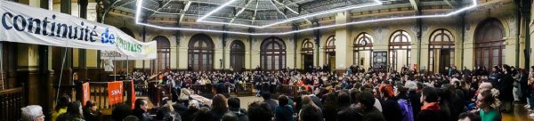 Assemblée générale à Paris des travailleurs de l'art et de la culture à la Bourse du travail, salle Ambroise Croizat - Photo Caroline Constant