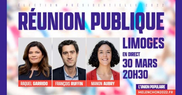 Réunion publique à Limoges le 30/03/2022