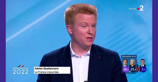 Adrien Quatennens sur France 2 au soir du 1er tour