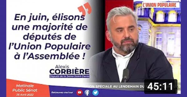 Alexis Corbière sur Public Sénat le 25/04/2022