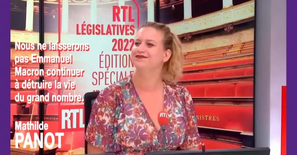 Mathilde Panot invité de RTL le 20/06/2022