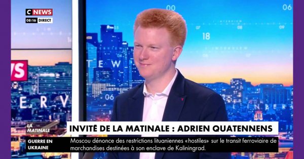 Adrien Quatennes sur C News le 21/06/2022