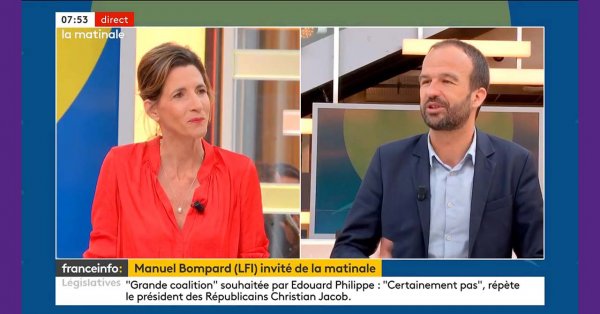 Manuel Bompard invité de Franceinfo le 22/06/2022