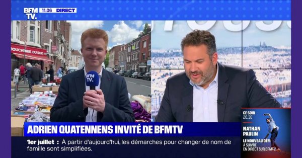 Adrien Quatennens invité de BFMTV le 01/07/2022