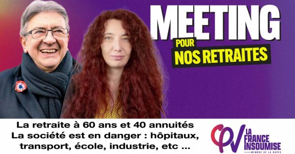 Meeting à Ax-Les-Thermes avec Jean-Luc Mélenchon et Bénédicte Taurine le 21/03/2023
