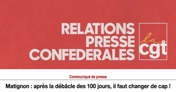 Communiqué de presse de la Cgt le 11/07/2023