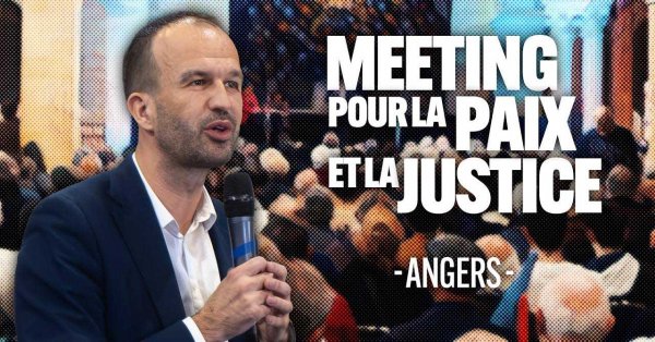 Manuel Bompard en meeting à Angers pour la paix le 16/11/2023
