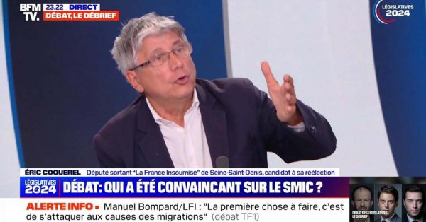 Eric Coquerel invité de BFM TV pour le « débat Le debrief » le 25/06/2024