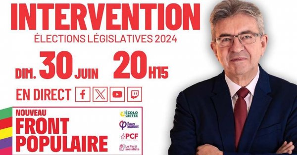 Jean-Luc Mélenchon au soir du 1er tour le 30/06/2024