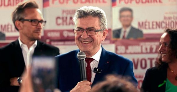 Jean-Luc Mélenchon à Goussainville avec Arnaud Le Gall le 04/07/2024