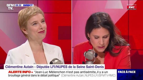 Clémentine Autain face à Apolline le 14/11/2023
