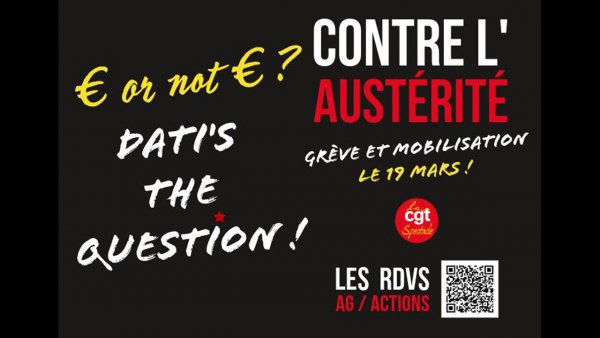 Contre l'austérité - Grève et manifestations le 19 mars 2024 !