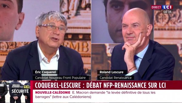 Eric Coquerel face à Roland Lescure sur LCI le 18/06/2024