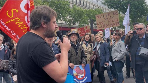 Rassemblement contre le doublage par IA le 24/04/2025 - Photo Cgt Spectacle