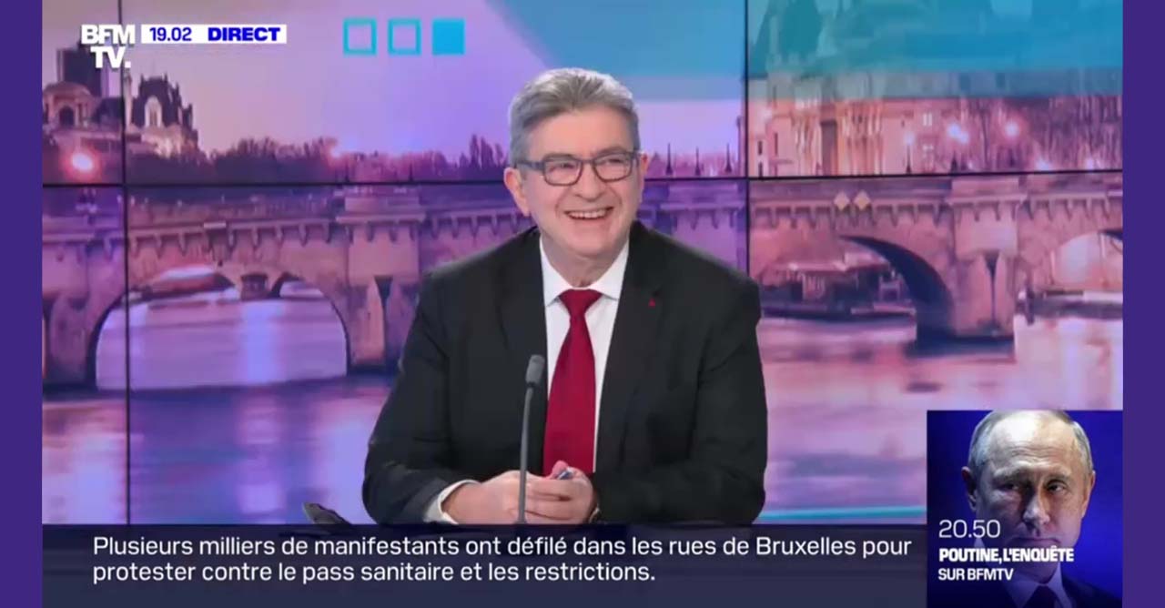 Jean-Luc Mélenchon invité de BFMTV le 23/01/2022