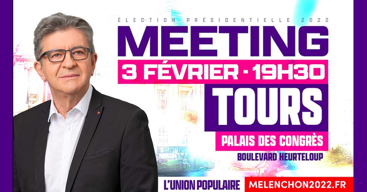 Meeting de Jean-Luc Mélenchon à Tours le 3 février 2022