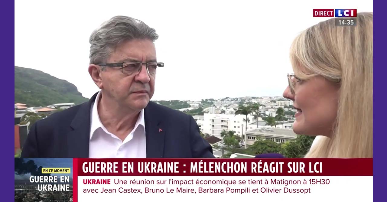 Les Russes doivent quitter l'Ukraine sur LCI - Mélenchon le 24/02/2022