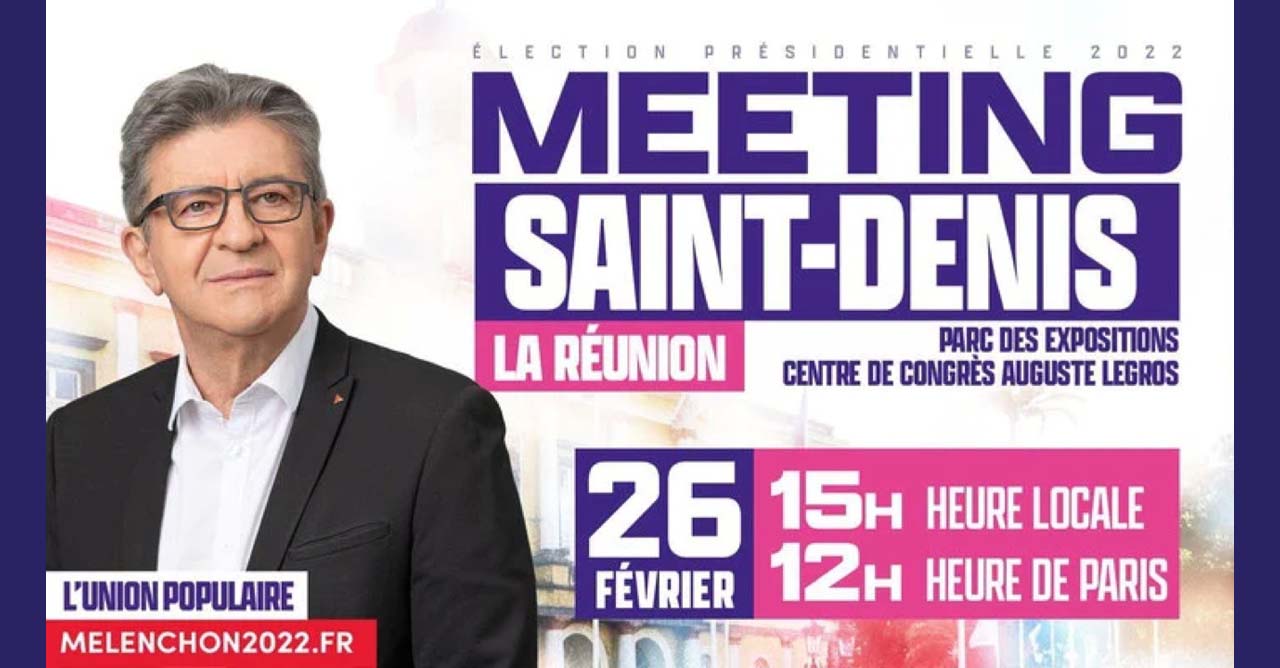 Meeting de Jean-Luc Mélenchon à Saint-Denis de La Réunion le 26/02/2022