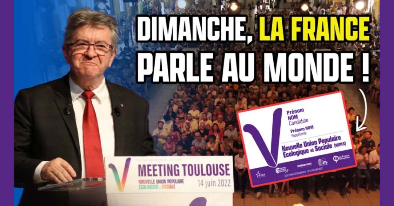 Meeting à Toulouse avec Jean-Luc Mélenchon le 14/06/2022