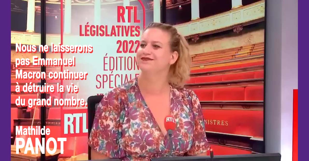 Mathilde Panot invité de RTL le 20/06/2022