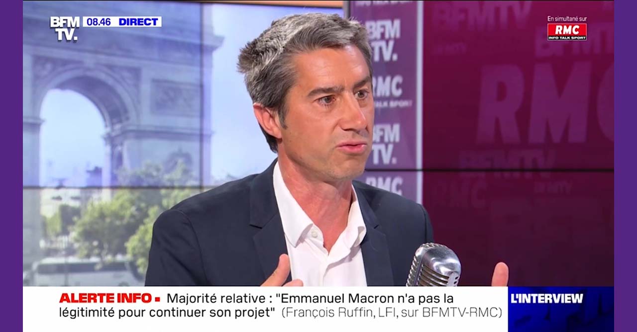 François Ruffin face à Apolline le 23/06/2022