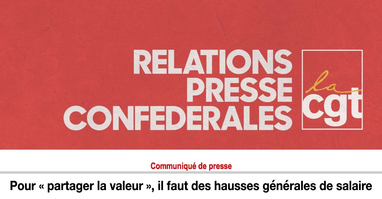 Communiqué de presse de la Cgt le 29/06/2023
