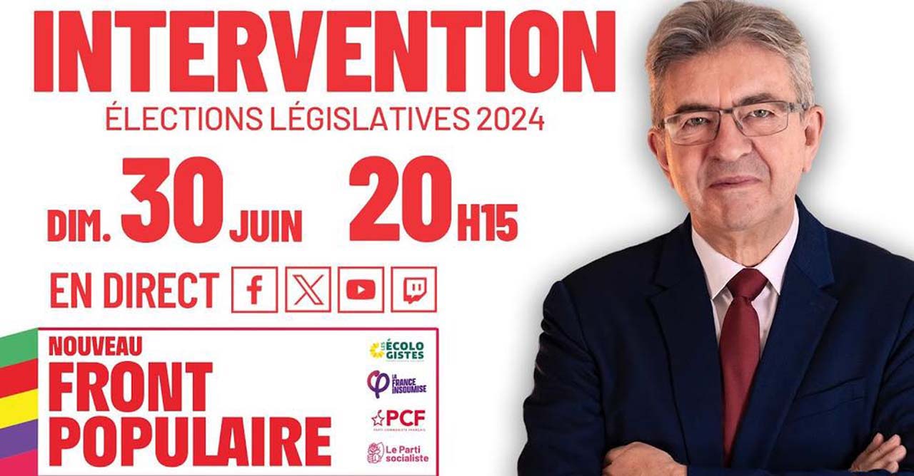 Jean-Luc Mélenchon au soir du 1er tour le 30/06/2024