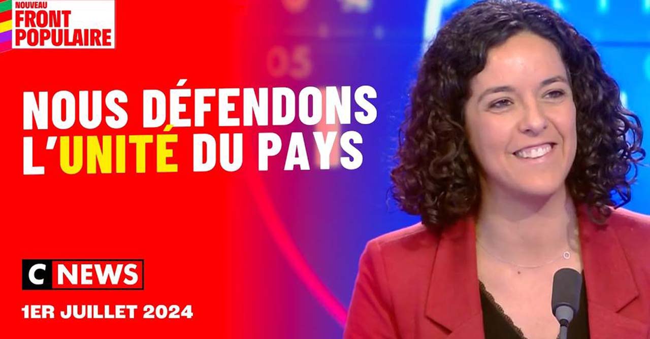 Manon Aubry invitée sur Cnews le 01/07/2024