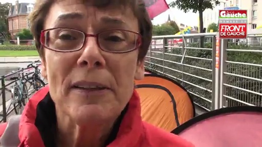 Martine Billard soutient les grévistes de PSA Poissy