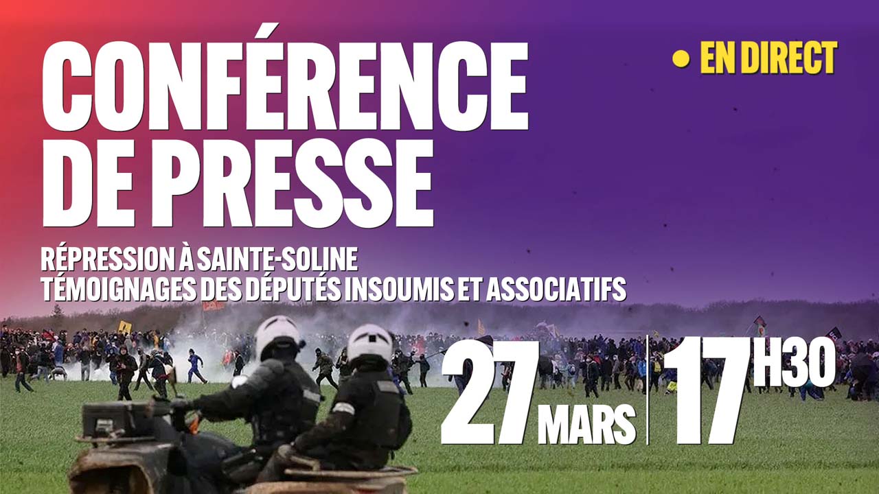 Conférence de presse sur la répression à Sainte-Soline le 27/03/2023