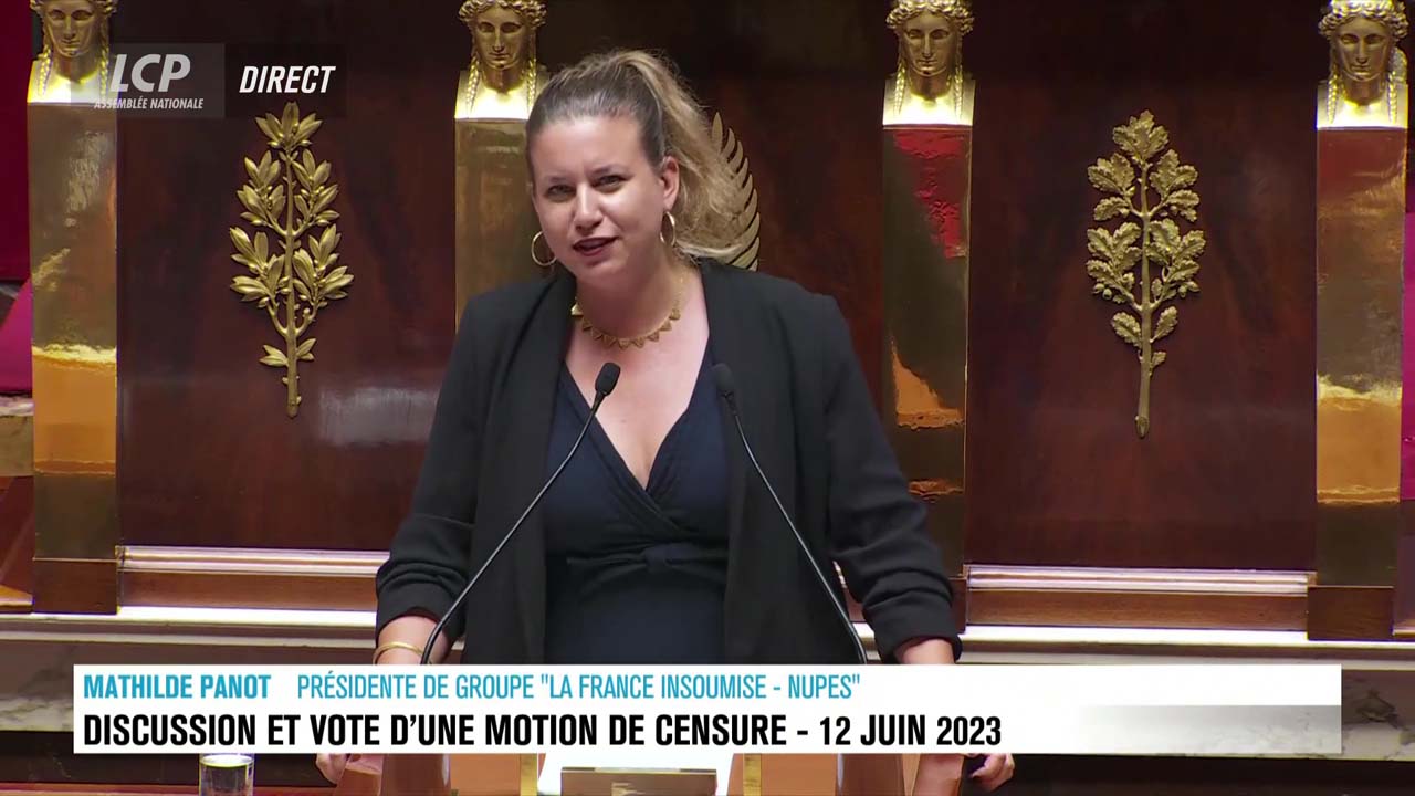 Discours de Mathilde Panot à l'Assemblée nationale le 12/06/2023