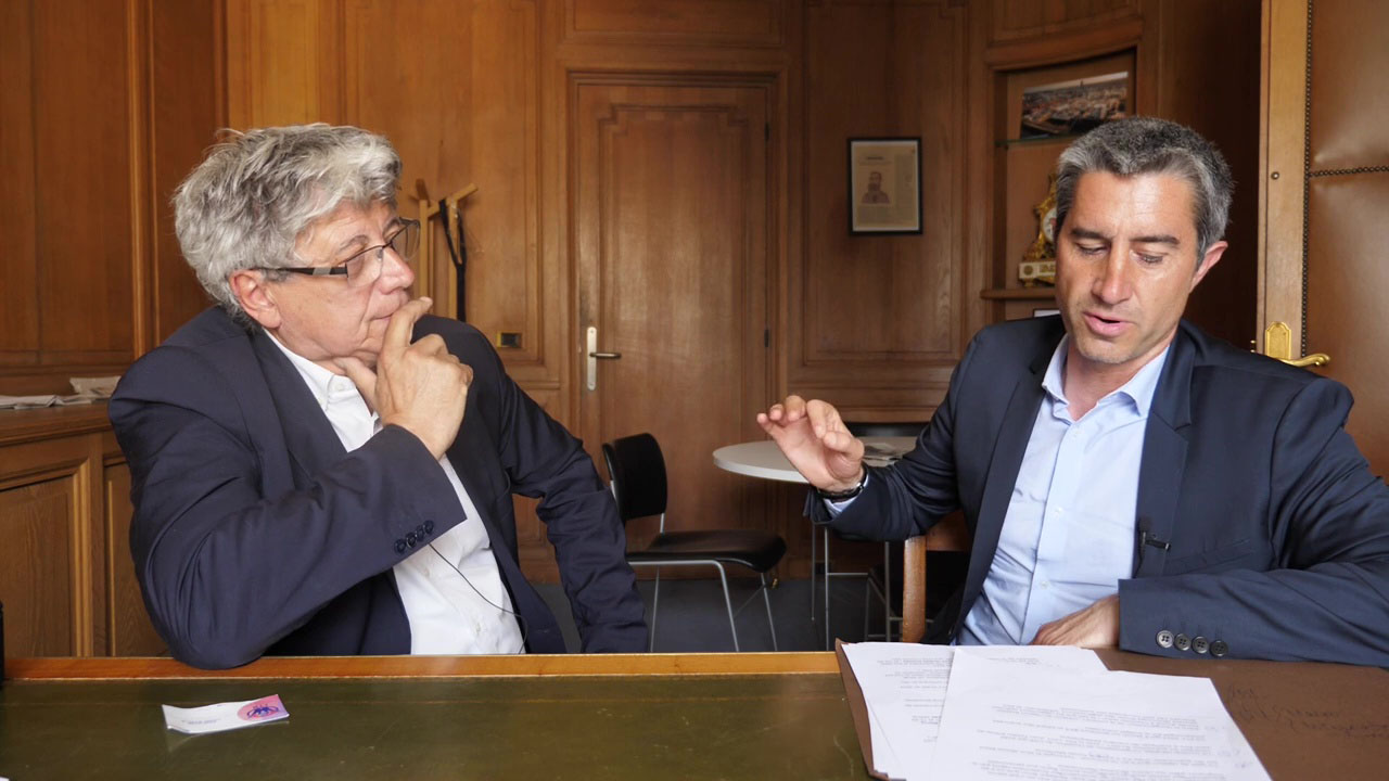 Éric Coquerel acueille François Ruffin le 14/06/2023