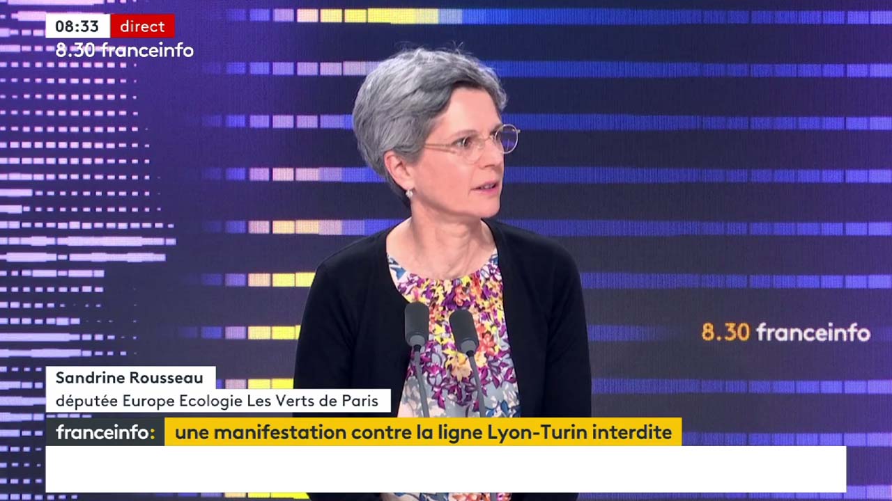 Sandrine Rousseau invitée de France info le 16/06/23