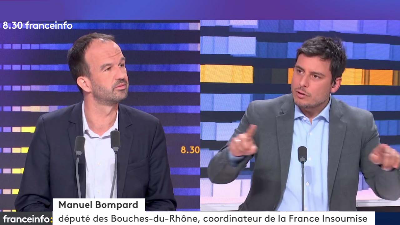 Manuel Bompard dans la matinale de France Info le 04/07/2023