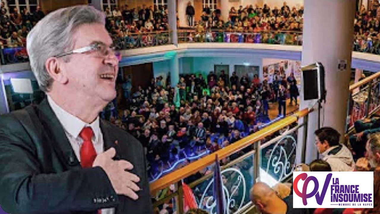 Jean-Luc Mélenchon en meeting à Belfort le 7 février 2024