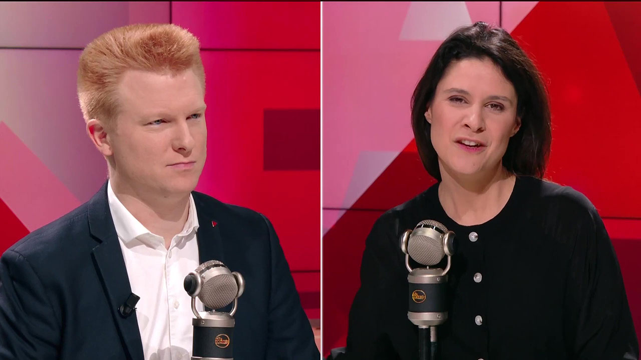 Adrien Quatennes face à Apolline le 13/03/2024