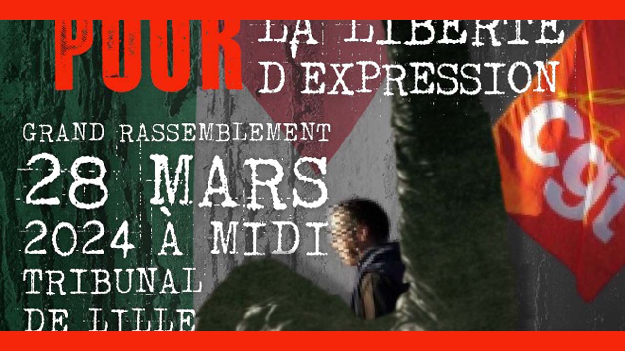 Rassemblement de soutien au Secrétaire général de l'UD-Cgt 59 - le 28/03/2024 ©La Cgt Spectacle - FB