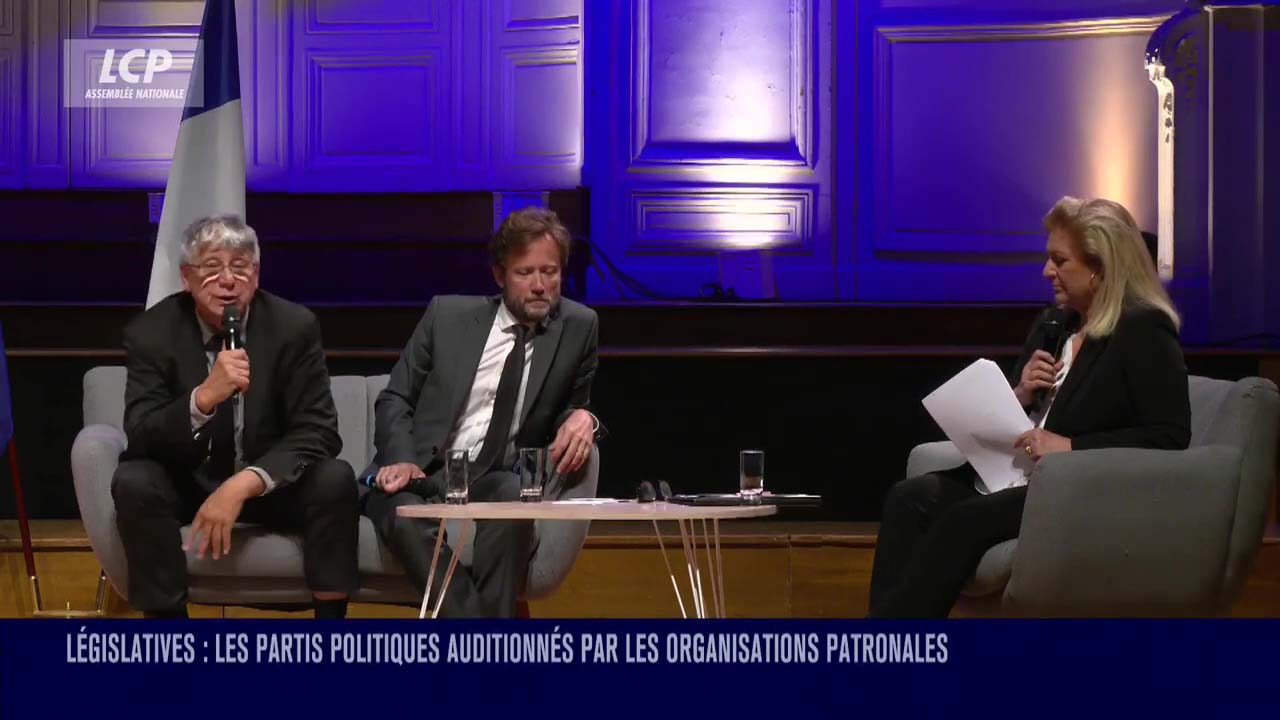 Boris Vallaud et Eric Coquerel face aux chefs d'entreprise le 20/06/2024