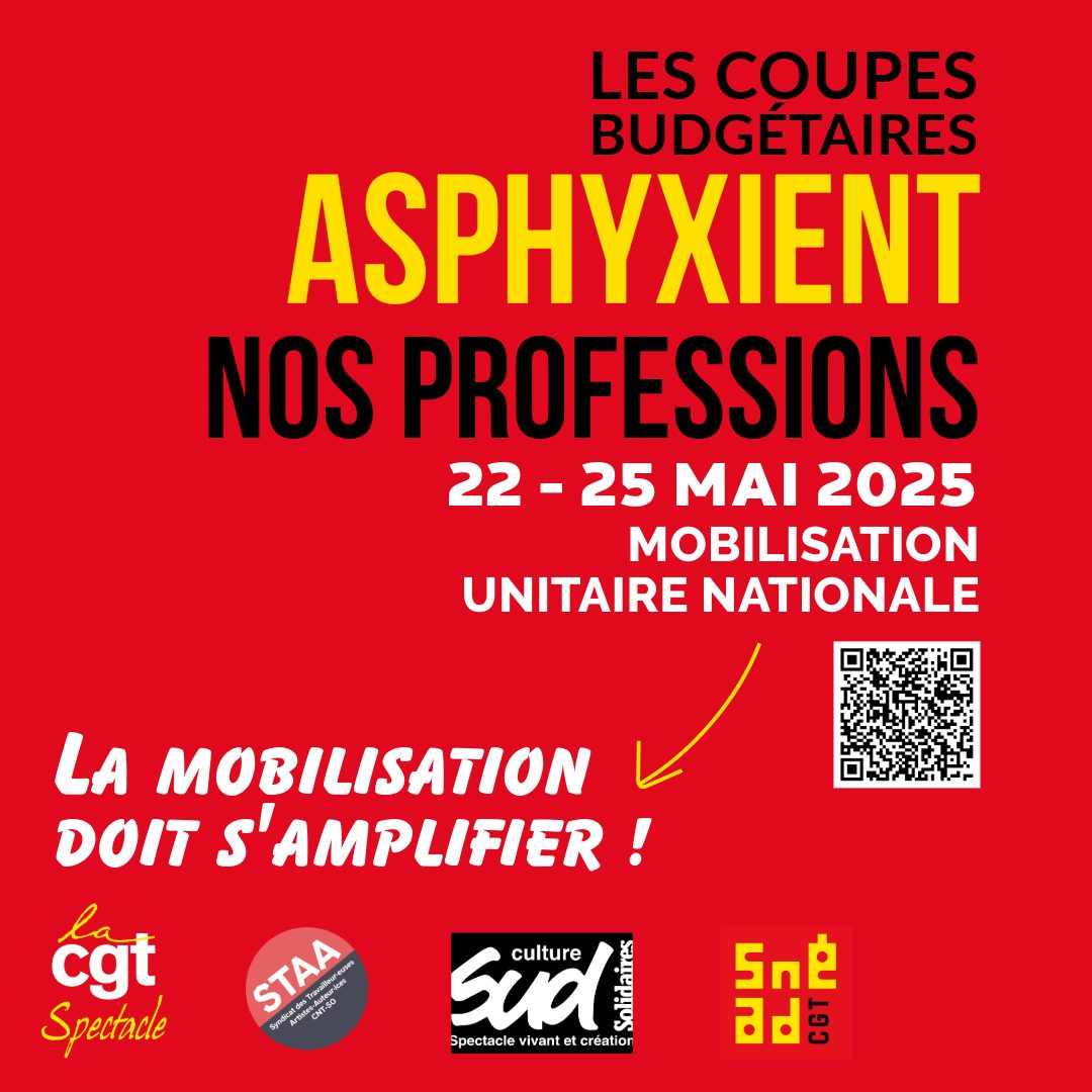 Les coupes budgétaires asphyxient nos professions : La mobilisation doit s'amplifier du 22 au 25/05/2025 !